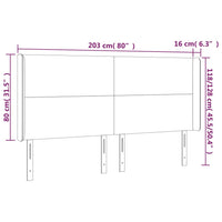 Testiera a LED GrigioScuro 203x16x118/128cm in Tessuto cod mxl 50173