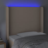 Testiera a LED Cappuccino 103x23x118/128 cm in Similpelle cod mxl 33811