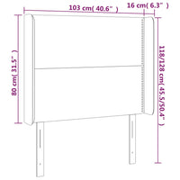 Testiera a LED Verde Scuro 103x16x118/128 cm in Velluto cod mxl 48483