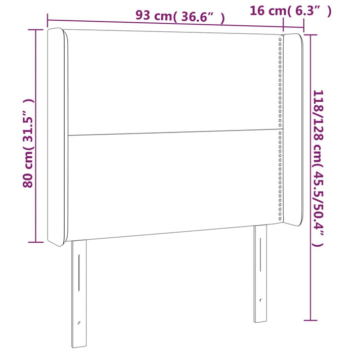 Testiera a LED Bianco 93x16x118/128 cm in Similpelle cod mxl 50501