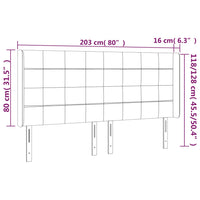 Testiera a LED Blu 203x16x118/128 cm in Tessuto cod mxl 47815