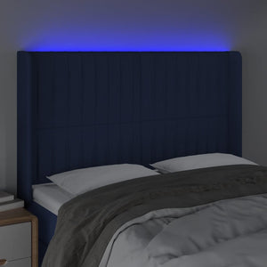 Testiera a LED Blu 147x16x118/128 cm in Tessuto 3124290