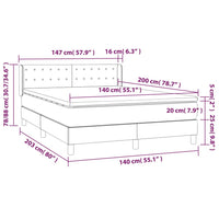 Giroletto a Molle con Materasso Tortora 140x200 cm in Tessuto cod mxl 35445