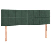 Giroletto a Molle con Materasso Verde Scuro 140x200 cm Velluto 3130964