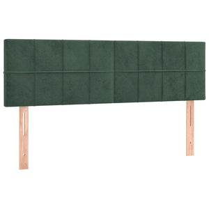 Giroletto a Molle con Materasso Verde Scuro 140x200 cm Velluto 3130964