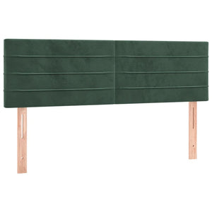 Giroletto a Molle con Materasso Verde Scuro 140x200 cm Velluto 3131024