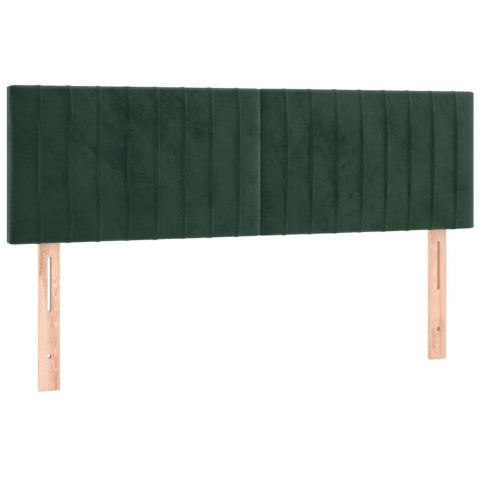 Giroletto a Molle con Materasso Verde Scuro 140x190 cm Velluto 3131078