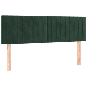 Giroletto a Molle con Materasso Verde Scuro 140x200 cm Velluto 3131084