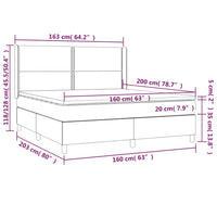 Giroletto a Molle con Materasso Tortora 160x200 cm in Tessuto cod mxl 52215