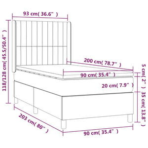 Giroletto a Molle con Materasso Crema 90x200 cm inTessuto cod mxl 66052