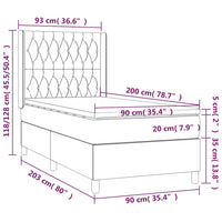 Giroletto a Molle con Materasso Tortora 90x200 cm inTessuto cod mxl 59880