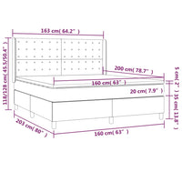 Giroletto a Molle con Materasso Tortora 160x200 cm in Tessuto cod mxl 52200