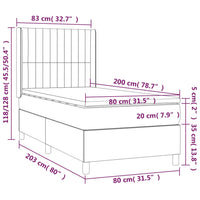 Giroletto a Molle con Materasso Marrone Scuro 80x200 cm Tessuto cod mxl 57901