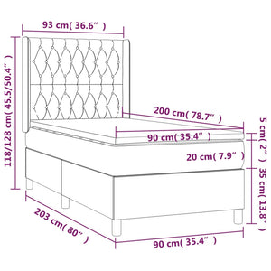 Giroletto a Molle con Materasso Blu 90x200 cm inTessuto 3132207