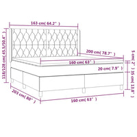 Giroletto a Molle con Materasso Tortora 160x200 cm in Tessuto 3132245