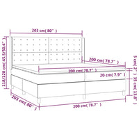 Giroletto a Molle con Materasso Bianco 200x200cm in Similpelle 3132520