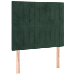 Giroletto a Molle con Materasso Verde Scuro 100x200 cm Velluto 3132786