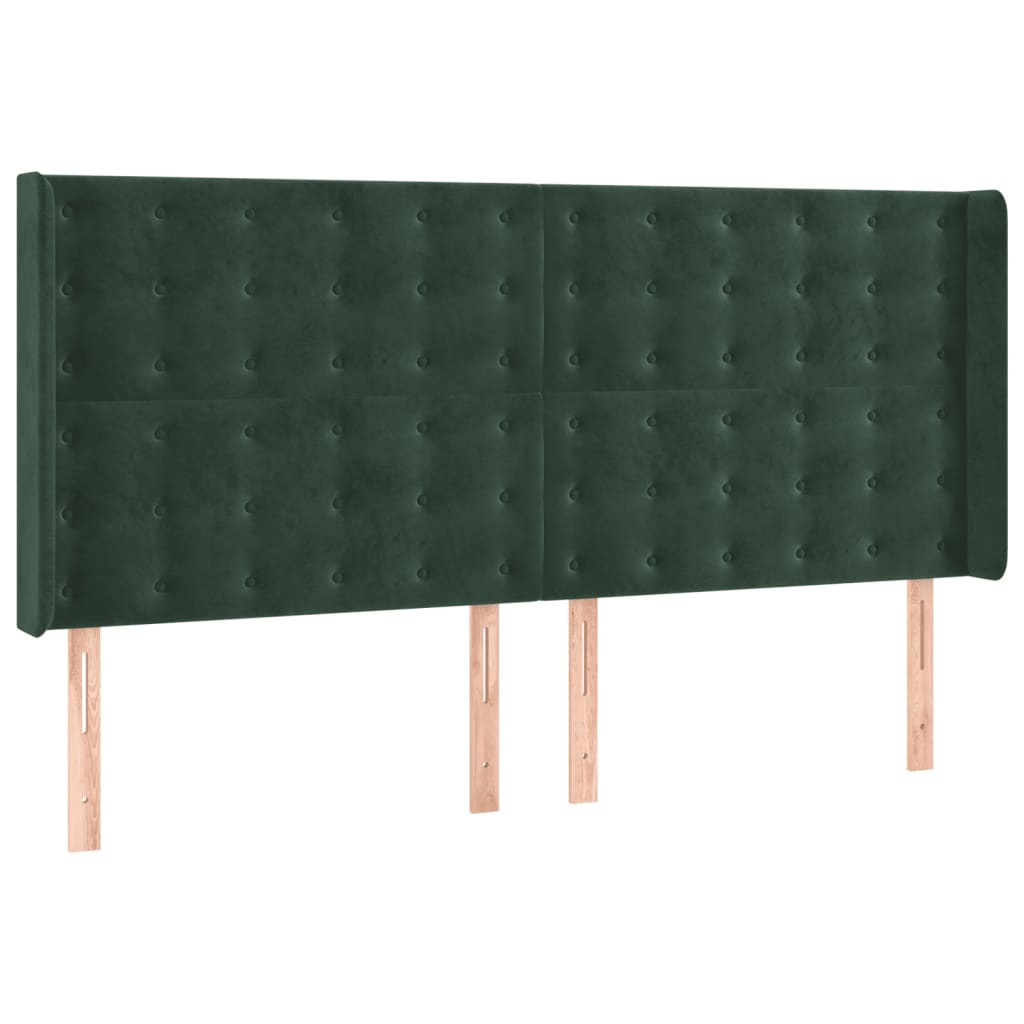 Giroletto a Molle con Materasso Verde Scuro 180x200 cm Velluto 3132936