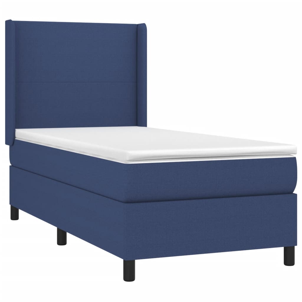 Letto a Molle con Materasso e LED Blu 90x190 cm in Tessuto cod mxl 67025