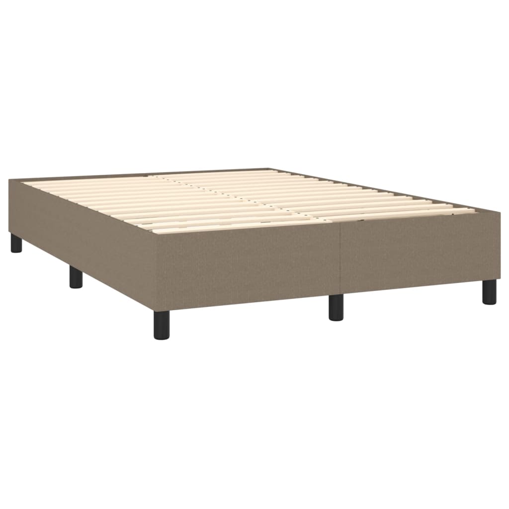 Letto a Molle con Materasso e LED Tortora 140x200 cm in Tessuto cod mxl 35685