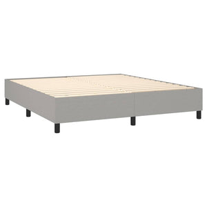 Letto a Molle Materasso e LED Grigio Chiaro 160x200 cm Tessuto cod mxl 35104