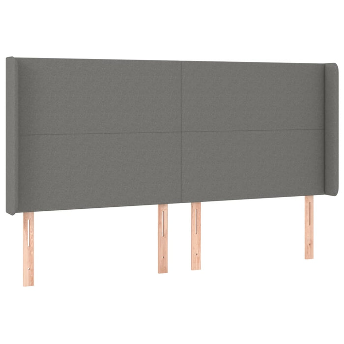 Letto a Molle Materasso e LED Grigio Scuro 180x200cm in Tessuto 3138174