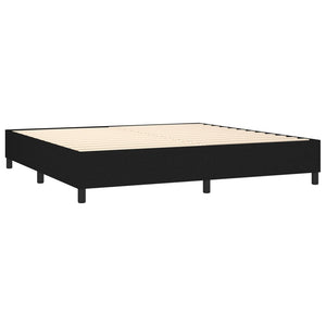 Letto a Molle Materasso e LED Nero 200x200cm in Tessuto 3138183