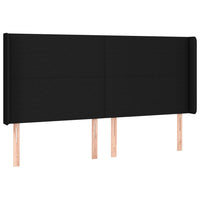 Letto a Molle Materasso e LED Nero 200x200cm in Tessuto 3138183