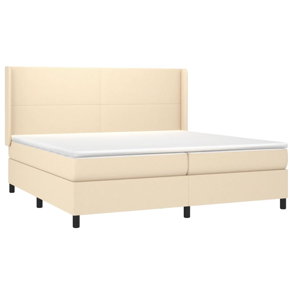 Letto a Molle Materasso e LED bianco 200x200cm in Tessuto 3138186