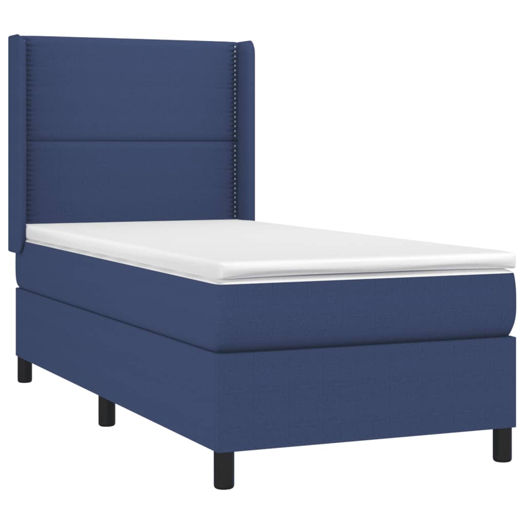 Letto a Molle con Materasso e LED Blu 80x200 cm in Tessuto 3138195