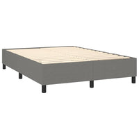 Letto a Molle Materasso e LED Grigio Scuro 140x200cm in Tessuto cod mxl 40206