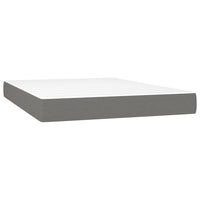 Letto a Molle Materasso e LED Grigio Scuro 140x200cm in Tessuto cod mxl 40206