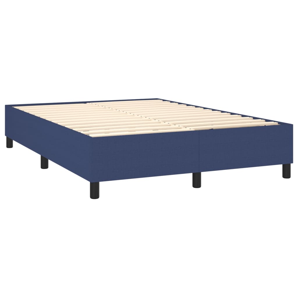 Letto a Molle con Materasso e LED Blu 140x200 cm in Tessuto cod mxl 62435