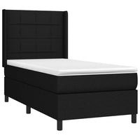 Letto a Molle con Materasso e LED Nero 80x200 cm in Tessuto 3138271