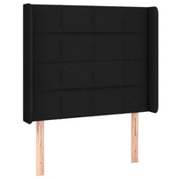 Letto a Molle con Materasso e LED Nero 80x200 cm in Tessuto 3138271