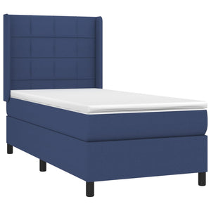 Letto a Molle con Materasso e LED Blu 90x190 cm in Tessuto 3138283