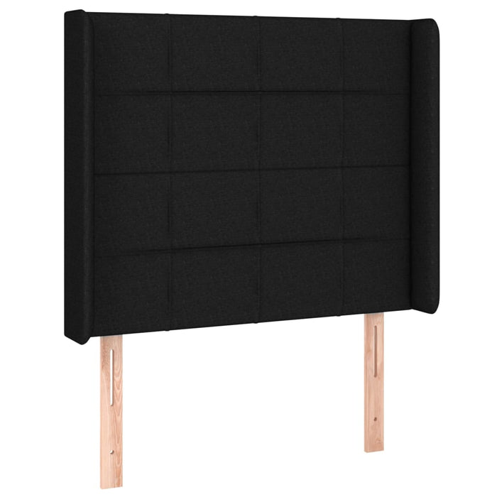 Letto a Molle con Materasso e LED Nero 100x200 cm in Tessuto 3138295