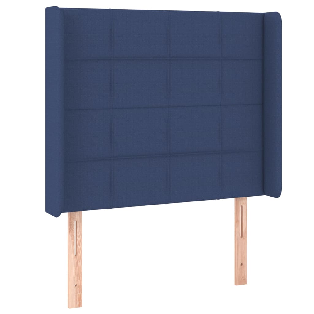 Letto a Molle con Materasso e LED Blu 100x200cm in Tessuto 3138299