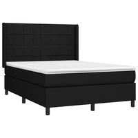 Letto a Molle con Materasso e LED Nero 140x190 cm in Tessuto 3138311