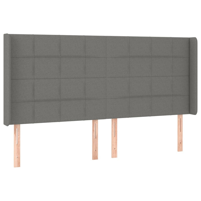 Letto a Molle Materasso e LED Grigio Scuro 160x200cm in Tessuto cod mxl 36744