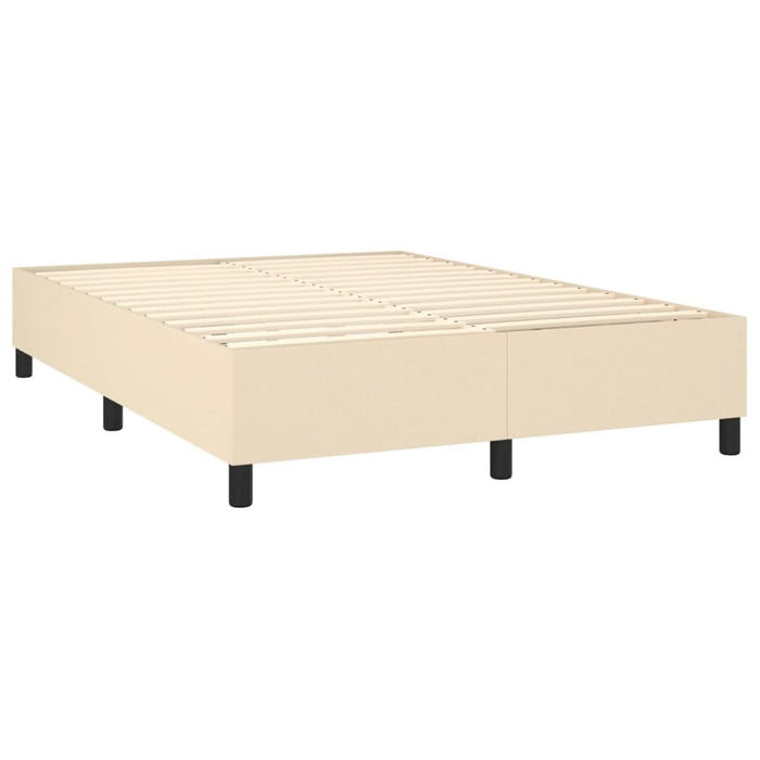 Letto a Molle con Materasso e LED Crema 140x200 cm in Tessuto 3138402