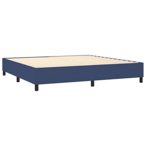 Letto a Molle Materasso e LED Blu 200x200cm in Tessuto 3138427