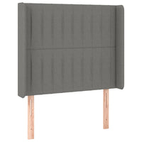 Letto a Molle Materasso e LED Grigio Scuro 90x190 cm in Tessuto 3138438