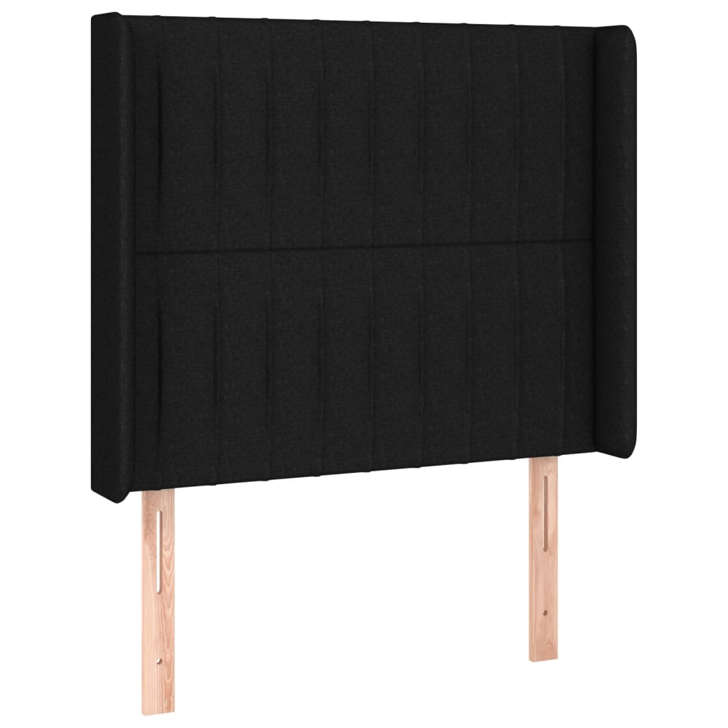 Letto a Molle con Materasso e LED Nero 90x200 cm in Tessuto 3138447