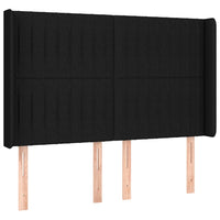 Letto a Molle con Materasso e LED Nero 140x200 cm in Tessuto cod mxl 34259