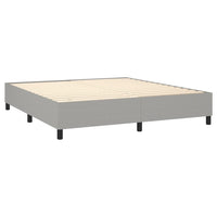 Letto a Molle Materasso e LED Grigio Chiaro 160x200 cm Tessuto cod mxl 34798