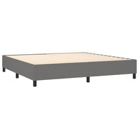 Letto a Molle Materasso e LED Grigio Scuro 200x200cm in Tessuto cod mxl 56125