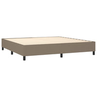 Letto a Molle Materasso e LED tortora 200x200cm in Tessuto 3138505