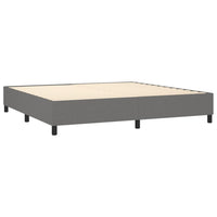 Letto a Molle Materasso e LED Grigio Scuro 200x200cm in Tessuto cod mxl 56118