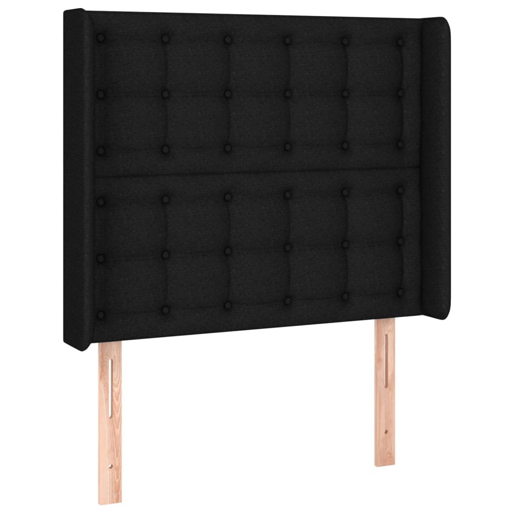 Letto a Molle con Materasso e LED Nero 80x200 cm in Tessuto 3138591